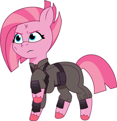 Size: 1116x1152 | Tagged: safe, artist:prixy05, pinkie pie, earth pony, pony, g4, g5, my little pony: tell your tale, alternate timeline, apinkalypse pie, armor, crystal war timeline, female, g4 to g5, generation leap, mare, pinkamena diane pie, simple background, solo, transparent background, vector