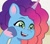 Size: 640x563 | Tagged: safe, artist:jazzhooves, edit, misty brightdawn, pony, unicorn, g5, my little pony: tell your tale, p + p = bffs, spoiler:g5, spoiler:my little pony: tell your tale, spoiler:tyts02e13, bust, character swap, coat markings, cute, female, freckles, hoof on cheek, horn, mistybetes, open mouth, open smile, portrait, rebirth misty, smiling, socks (coat markings), solo, sparkly eyes, wingding eyes