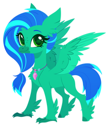 Size: 2345x2720 | Tagged: safe, artist:belka-sempai, oc, oc only, oc:sky splash, classical hippogriff, hippogriff, g4, classical hippogriffied, commission, female, freckles, hairband, hippogriffied, jewelry, necklace, rule 63, simple background, smiling, solo, species swap, spread wings, transparent background, wings, ych result