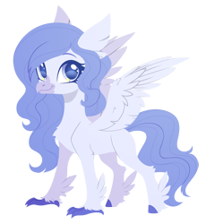Size: 2517x2733 | Tagged: safe, artist:belka-sempai, part of a set, oc, oc only, classical hippogriff, hippogriff, g4, classical hippogriffied, commission, female, hippogriffied, simple background, smiling, solo, species swap, spread wings, transparent background, wings, ych result