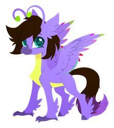 Size: 2520x2835 | Tagged: safe, artist:belka-sempai, oc, oc only, classical hippogriff, hippogriff, g4, classical hippogriffied, commission, hippogriffied, male, simple background, smiling, solo, species swap, transparent background, ych result