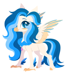 Size: 2596x2835 | Tagged: safe, artist:belka-sempai, oc, oc only, classical hippogriff, hippogriff, g4, commission, female, simple background, smiling, solo, transparent background, ych result