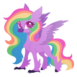 Size: 2820x2835 | Tagged: safe, artist:belka-sempai, oc, oc only, oc:msanii, classical hippogriff, hippogriff, g4, classical hippogriffied, commission, female, hippogriffied, simple background, smiling, solo, species swap, transparent background, ych result