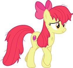Size: 3239x3000 | Tagged: safe, artist:cloudy glow, apple bloom, earth pony, g4, .ai available, apple bloom's bow, bow, female, hair bow, older, older apple bloom, simple background, transparent background, vector