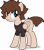 Size: 4240x4780 | Tagged: safe, artist:foxtrnal, oc, oc only, pegasus, pony, blue eyes, brown mane, clothes, frown, high res, pegasus oc, shirt, show accurate, simple background, solo, t-shirt, transparent background