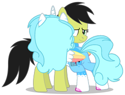 Size: 7491x5721 | Tagged: safe, artist:creedyboy124, oc, oc only, oc:jemimasparkle, oc:sadie park, alicorn, pegasus, alicorn oc, base used, duo, female, horn, hug, pegasus oc, simple background, transparent background, wings