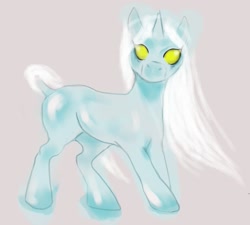 Size: 2000x1800 | Tagged: safe, oc, ghost, ghost pony, undead, blue, concept art, practice, simple, white hair, yellow eyes