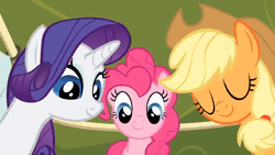 Size: 640x360 | Tagged: safe, artist:wissle, edit, edited screencap, screencap, applejack, pinkie pie, rainbow dash, rarity, earth pony, pegasus, pony, unicorn, g4, read it and weep, season 2, 2014, animated, artifact, bandaid, bed, brony history, chewing, disgusted, eating, female, herbivore, horn, hospital bed, jello, licking, messy eating, music, nom, nom-nom, nostalgia, open mouth, parry gripp, song, sound, tongue out, webm
