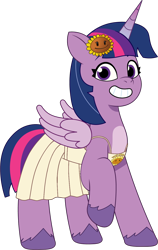 Size: 918x1449 | Tagged: safe, artist:edy_january, artist:prixy05, edit, vector edit, twilight sparkle, alicorn, pony, g5, my little pony: tell your tale, clothes, dress, flower, hairpin, laura shigihara, looking at you, plants vs zombies, simple background, slime, solo, sunflower, sunflower hairpin, transparent background, twilight sparkle (alicorn), vector