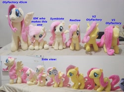 Size: 4032x3016 | Tagged: safe, artist:onlyfactory, reesee, symbiote studios, fluttershy, pegasus, g4, bootleg, irl, multeity, photo, plushie, so much flutter