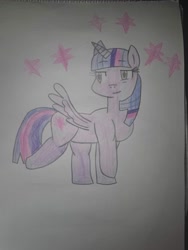 Size: 1500x2000 | Tagged: safe, artist:alan-the-animeartist, twilight sparkle, alicorn, g4, female, solo, traditional art, twilight sparkle (alicorn)