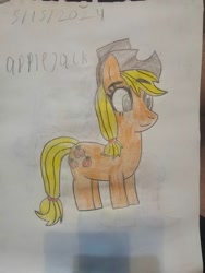 Size: 1500x2000 | Tagged: safe, artist:alan-the-animeartist, applejack, earth pony, g4, female, solo, traditional art