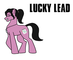 Size: 903x744 | Tagged: safe, artist:lionpatriot, oc, oc only, oc:lucky lead, earth pony, pony, fanfic:stallion of tomorrow, dc comics, lois lane, ponified, ponytail, solo