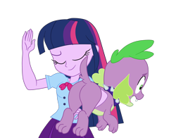 Size: 2348x1841 | Tagged: safe, artist:gmaplay, spike, spike the regular dog, twilight sparkle, dog, dragon, equestria girls, g4, butt, dragonbutt, punishment, solo, spanked, spanking, spike the dog, spikebutt, tail, the ass was fat