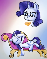 Size: 1730x2160 | Tagged: artist needed, safe, rarity, pony, unicorn, g4, 2 panel comic, abstract background, comic, fainting couch, female, food, horn, lemon, lemon meme, mare, marshmelodrama, meme, mlp art ask (ru), puckered face, rarity being rarity