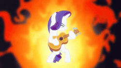 Size: 1920x1080 | Tagged: safe, rarity, pony, g4, honest apple, 60 fps, animated, guitarity, loop, no sound, perfect loop, upscaled, webm