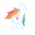 Size: 1000x1000 | Tagged: safe, artist:aitureria, rainbow dash, pony, g4, simple background, solo, white background