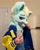 Size: 1440x1800 | Tagged: safe, artist:limeythecheetah, zephyr breeze, human, g4, cellphone, clothes, fursuit, fursuit head, indoors, irl, jacket, male, phone, photo, ponysuit, solo, stallion