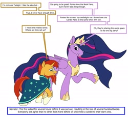 Size: 2467x2267 | Tagged: safe, artist:termyotter, sunburst, twilight sparkle, alicorn, pony, g4, atg 2024, concave belly, duo, duo male and female, female, male, newbie artist training grounds, older, older twilight, older twilight sparkle (alicorn), princess twilight 2.0, simple background, twilight sparkle (alicorn), white background
