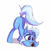 Size: 3500x3500 | Tagged: safe, artist:kaf_pone, trixie, pony, unicorn, behaving like a cat, face down ass up, female, horn, mare, pinecone, simple background, solo