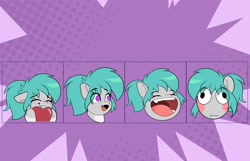 Size: 3600x2324 | Tagged: safe, artist:joaothejohn, oc, oc:rikka, original species, pony, shark, shark pony, blushing, commission, cute, emoji, emotes, expressions, heart, laughing, meme, open mouth, poggers, shy, simple background, smiling, solo, your character here
