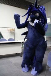 Size: 600x900 | Tagged: safe, princess luna, alicorn, fursuit, indoors, irl, photo, ponysuit, solo