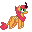 Size: 32x32 | Tagged: safe, artist:cupute, oc, oc only, kirin, animated, commission, digital art, food, gif, gif for breezies, orange, picture for breezies, pixel animation, pixel art, simple background, solo, transparent background, ych result