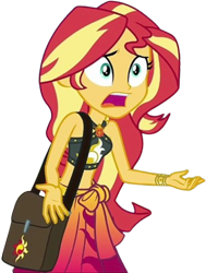 Size: 1906x2520 | Tagged: safe, editor:homersimpson1983, editor:mrtoonlover83, sunset shimmer, equestria girls, equestria girls specials, g4, my little pony equestria girls: forgotten friendship, 2d, belly button, clothes, geode of empathy, magical geodes, midriff, sarong, simple background, swimsuit, transparent background, vector