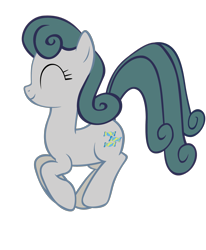 Size: 2225x2695 | Tagged: safe, artist:tardifice, edit, vector edit, vanilla sweets, earth pony, pony, eyes closed, hopping, not bon bon, recolor, smiling, solo, vector
