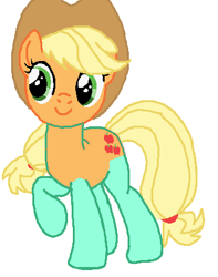 Size: 329x418 | Tagged: safe, artist:qjosh, lyra heartstrings, earth pony, pony, g4, applejack's hat, character to character, cowboy hat, female, hat, simple background, transformation, transformation sequence, white background
