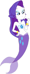 Size: 425x1024 | Tagged: safe, artist:fireluigi29, rarity, mermaid, equestria girls, g4, female, fish tail, jewelry, mermaid tail, necklace, pearl necklace, sleeveless, strapless, tail