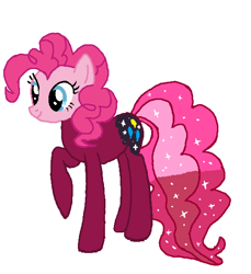 Size: 516x563 | Tagged: safe, pinkie pie, earth pony, pony, g4, female, mare, nightmare pinkie, nightmarified, simple background, white background