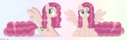Size: 3072x980 | Tagged: safe, artist:lullapiies, oc, oc only, oc:lullapie, pegasus, pony, g4, female, gradient background, mare, solo