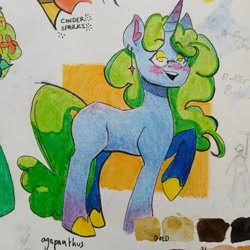 Size: 1080x1080 | Tagged: safe, oc, oc only, pony, unicorn, horn, original art, solo, traditional art