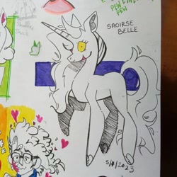 Size: 1080x1080 | Tagged: safe, oc, oc only, oc:saoirse belle, pony, unicorn, horn, traditional art