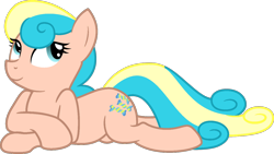 Size: 1280x720 | Tagged: safe, artist:ispincharles, edit, vector edit, rainbow taffy, earth pony, pony, g4, background pony, female, lying down, mare, not bon bon, prone, recolor, simple background, solo, transparent background, vector, vector used