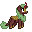 Size: 32x32 | Tagged: safe, artist:cupute, cinder glow, kirin, animated, commission, digital art, gif, micro, pixel animation, pixel art, png, simple background, solo, transparent background, ych result