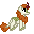 Size: 32x32 | Tagged: safe, artist:cupute, autumn blaze, kirin, animated, commission, digital art, gif, pixel animation, pixel art, png, simple background, solo, transparent background, ych result