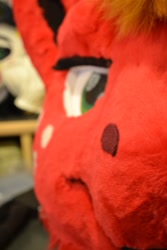 Size: 700x1050 | Tagged: safe, artist:ino89777, big macintosh, bust, fursuit head, irl, photo, ponysuit, portrait, solo