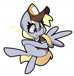 Size: 1497x1526 | Tagged: safe, artist:kindakismet, derpy hooves, pegasus, pony, g4, hat, mailmare, mailmare hat, mailmare uniform, simple background, solo, white background