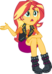 Size: 3000x4262 | Tagged: safe, artist:cloudy glow, sunset shimmer, driving miss shimmer, equestria girls, g4, my little pony equestria girls: choose your own ending, cute, shimmerbetes, simple background, solo, transparent background, vector