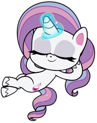 Size: 443x563 | Tagged: safe, artist:trains1216, edit, edited screencap, screencap, potion nova, pony, unicorn, g4.5, my little pony: pony life, background removed, eyes closed, horn, magic, not a vector, simple background, solo, transparent background