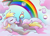 Size: 5121x3699 | Tagged: safe, artist:cutepencilcase, derpy hooves, pegasus, pony, g4, bisexual pride flag, blowing bubbles, bubble, cloud, cloud bed, eyes closed, gay pride flag, lesbian pride flag, nonbinary pride flag, pansexual pride flag, pride, pride flag, pride month, rainbow, rainbow flag, solo, transgender pride flag