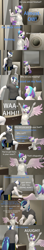 Size: 1920x10800 | Tagged: safe, artist:papadragon69, princess flurry heart, shining armor, anthro, g4, 3d, bluey, comic, freakout, hopping, implied urine, older, older flurry heart, reference, screaming, screaming at squick, shining armor is a goddamn moron, sink, source filmmaker, spread wings