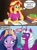 Size: 463x618 | Tagged: artist needed, safe, opaline arcana, sunset shimmer, twilight sparkle, alicorn, human, pony, equestria girls, g4, g5, bueno, older, older twilight, older twilight sparkle (alicorn), princess twilight 2.0, spanish, translated in the comments, twilight sparkle (alicorn)