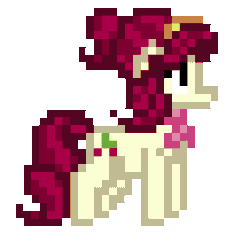 Size: 256x256 | Tagged: safe, artist:cupute, cherry jubilee, earth pony, g4, animated, commission, digital art, gif, pixel animation, pixel art, png, simple background, solo, transparent background, ych result, yellow coat
