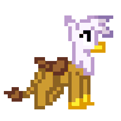 Size: 256x256 | Tagged: safe, artist:cupute, gilda, griffon, g4, animated, commission, cute, digital art, gif, gildadorable, pixel animation, pixel art, png, simple background, solo, transparent background, ych result