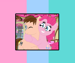 Size: 2464x2064 | Tagged: safe, artist:thebronypony123, pinkie pie, oc, oc:braden, earth pony, canon x oc, female, male