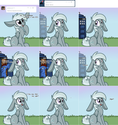 Size: 2104x2242 | Tagged: safe, artist:paint-smudges, silverspeed, pony, ask silverspeed, doctor who, floppy ears, tardis, the doctor