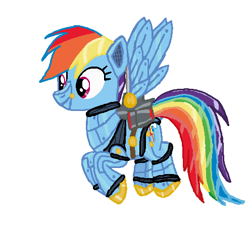 Size: 495x446 | Tagged: safe, artist:qjosh, rainbow dash, pegasus, pony, robot, robot pony, g4, female, rainbot dash, roboticization, transformation, transformation sequence